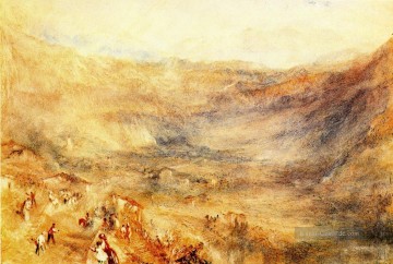 Brünigpass von Meiringen romantische Turner Ölgemälde